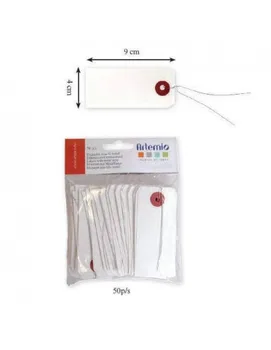 

WHITE LABELS OF PAPER WITH WIRE METAL