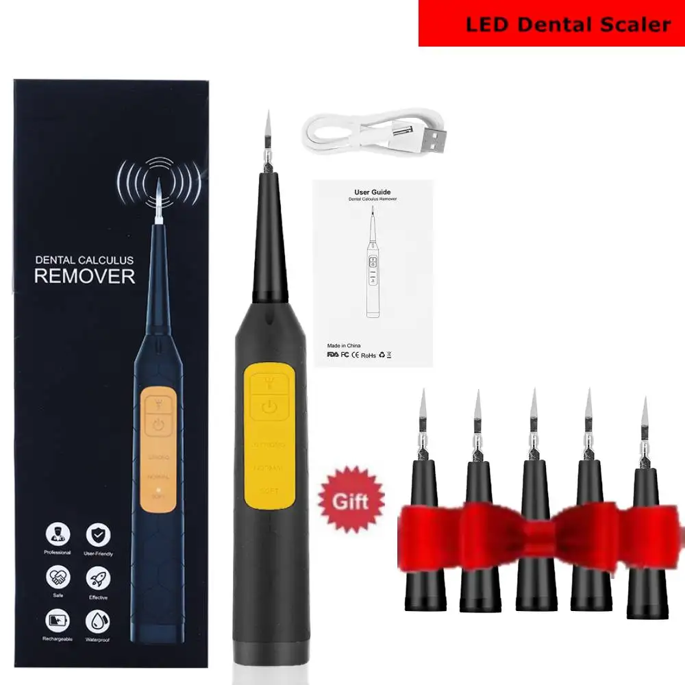Limpiador Dental eléctrico recargable, raspador Dental eléctrico resistente al agua, eliminador de sarro, herramienta de blanqueamiento, irrigador Oral