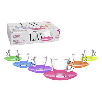 

Piece Coffee Cup Set LAV 95 ml Crystal (12 Pcs)