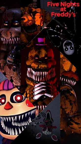 Плакат 5 Ночей с Фредди Five Nights at Freddy&amp#039s ФНАФ Аниматроники №12 А1 | Дом и сад