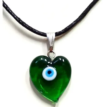 

NECKLACE GREEN WOMEN'S GLASS HANDMADE - Elegant Looking Gift