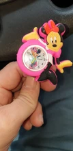 Relojes de moda para chicas y niños, Pulsera Rosa de dibujos animados de Minnie, de goma colorida, regalos para niños