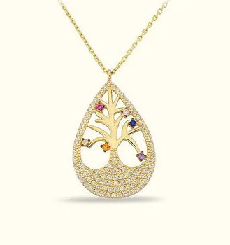

Tree Themed Gold Necklace 02-390-K0819