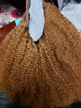 Marrón y rubia resaltar peluca mongol Afro rizado Pelo Rizado peluca pelucas de cabello humano para las mujeres 180 de densidad T parte de encaje peluca 13x6 6x1Remy