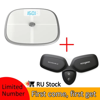 

RU Stock Koogeek FDA Smart Health Scale Bluetooth Wi-Fi Sync Measures Muscle BMI BMR and Visceral Fat Weigh Smart Fitness Gear