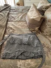 Lovery Sweat mujeres Plaid falda Stretch alta cintura Skater acampanado Ruffle falda señora moda Falda plisada corta Mini faldas de playa