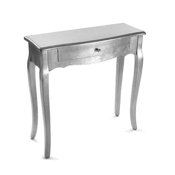 

Versa Home table entrance silver Cagliari, material wood, furniture receiver, console cabinet, entrance hall furniture 21260001