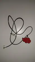 Collar de Cosplay de Anime Akatsuki para hombres y mujeres, collares de Metal colgante, señal de nube roja, accesorios de joyería