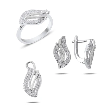 

Silver 925 Sterling Zircon Cubic Zirconia Set