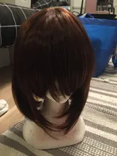 DIFEI peluca sintética bob corto pelo lacio con trimable flequillo Rosa rojo azul peluca cosplay púrpura para pelucas de pelo corto para mujeres