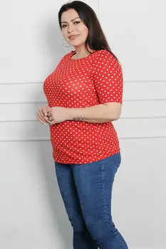 

Sans Textile Women 'S Cotton Fabric Point Print Blouse 65 N15653