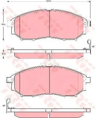 TRW GDB3392 Колодки тормозные дисковые передн NISSAN: MURANO 05-, PATHFINDER 05