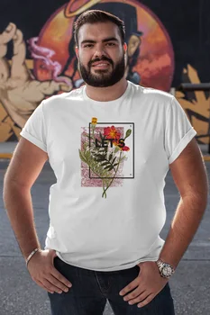 

Angemiel Wear Lets Run Flowers White Men 'S Cotton Big Size T-Shirt