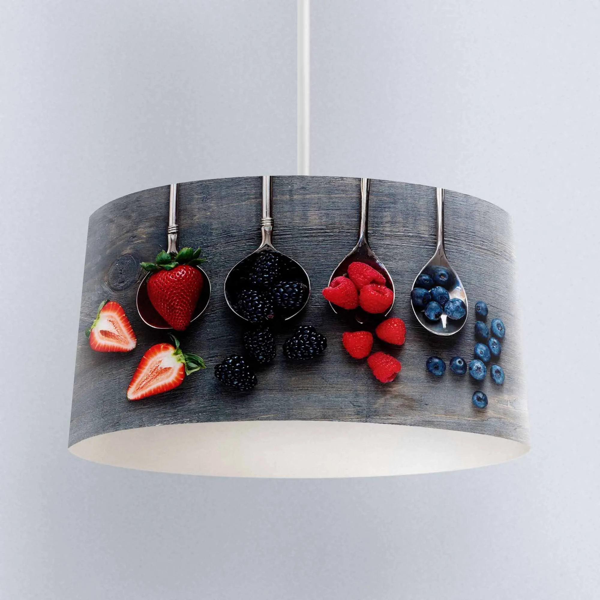 Else серая деревянная клубника на ложке печатная ткань кухонная люстра лампа