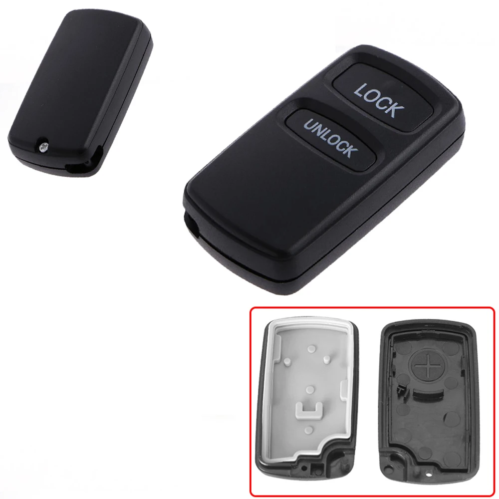 Remote key shell housing compatible with Mitsubishi L200 carisma Colt Montero Galant Lancer Space star Outlander fob replacement 2 buttons |