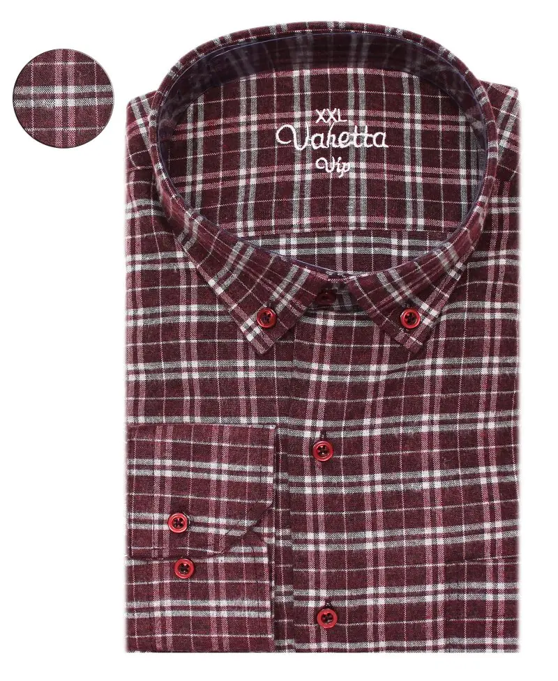 

Varetta Men's Clothing Plus Large Size 8XL 7XL 6XL 5XL 4XL Mens Business Casual Long Sleeved Shirt Classic Striped Male Social Dress Shirts Autumn New Quality Fine Plaid Business Casual Long Sleeve Winter Brown Shirt L