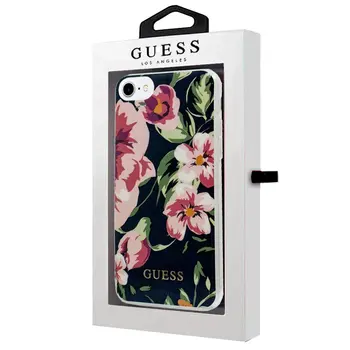 

IPhone 6 / 7 / 8 / SE case (2020) license Guess flowers Black