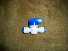 Válvula de bola de plástico para acuario válvula de bola recta de agua RO de 1/4 pulgadas, 3/8 pulgadas, conexión rápida de 1/4 pulgadas, macho, 3/8 pulgadas, hembra