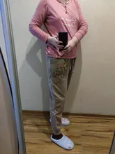 Casual Trousers Streetwear Sweatpants Women Max Lulu Plus-Size Elastic Designs-Printed