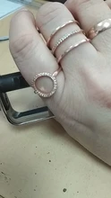 ZHOUYANG-anillo con personalidad circular para mujer, regalo de verano, Color oro rosa, todas las tallas, joyería R843 R844