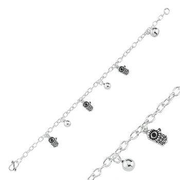 

KUTAYDAN 925 Sterling Silver Fatma Master Hand Rings Bulk Bracelet