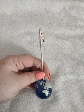 Soporte de clip para fotos globo terráqueo, accesorio para tarjetas o fotografías, de alambre, color azul y plateado, ideal para regalar, cuidado del planeta