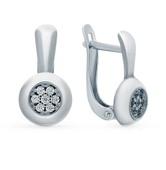 

Silver earrings with cubic zirconia sunlight sample 925