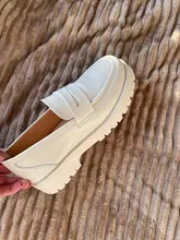 AIYUQI de primavera zapatos de mujer Zapatos estilo británico 2021 nueva suela gruesa estilo universitario informal mocasines de cuero genuino zapatos de moda Zapatos de las niñas