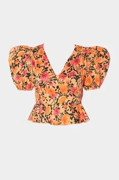 

Trendyol Flower Printed Puff Sleeve Blouse TPRSS20BZ1052