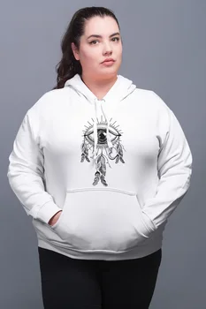

Angemiel Wear Leaves And Eye White Women 'S Hooded Sweatshirt