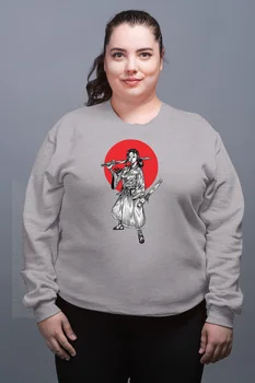 

Angemiel Wear Samurai Women Gray Female Sweatshirt