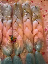 Hywamply 24 tamaño gigante sintético trenza extensión de pelo de Ombre Africana trenzado de archivo adjunto para giro caja trenzas nuevo Color