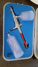 Pistola de PULVERIZACIÓN de 40CC, aerógrafo de alimentación por gravedad con doble acción, para pastel, tatuaje, pistola de pintura, aerógrafo, herramienta para uñas de 0,3mm, 20cc