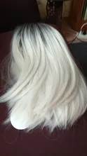 EASIHAIR-pelucas de pelo sintético para mujer, BOB ombré corto, rubio ceniza, resistentes al calor, Bob liso, Cosplay, Lolita