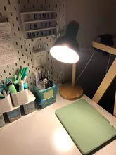 Desk-Lamp Eye-Protection Wooden Bedroom Reading LED Home-Decor Living-Room Creative Nordic