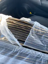 9X 1cm 0,6 cm coche sonido caliente Deadener Mat a prueba de ruido aislamiento del capó Deadening motor Firewall calor espuma de algodón pegatina 30x50cm