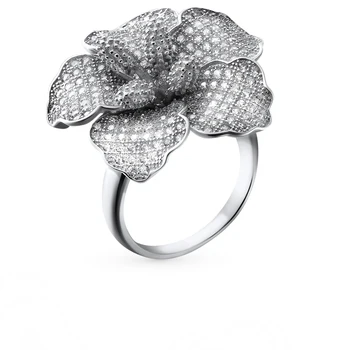 

Silver ring with cubic zirconia sunlight sample 925