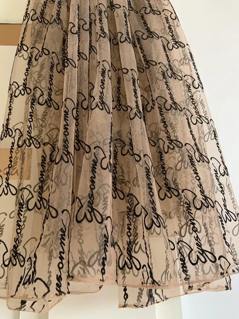 5 ярдов швейная ткань сетчатая Флокированная Тюлевая юбка для женщин блузка и