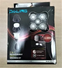 Afeitadora eléctrica recargable para hombre, barba y pelo, en seco y mojado, con pantalla LCD
