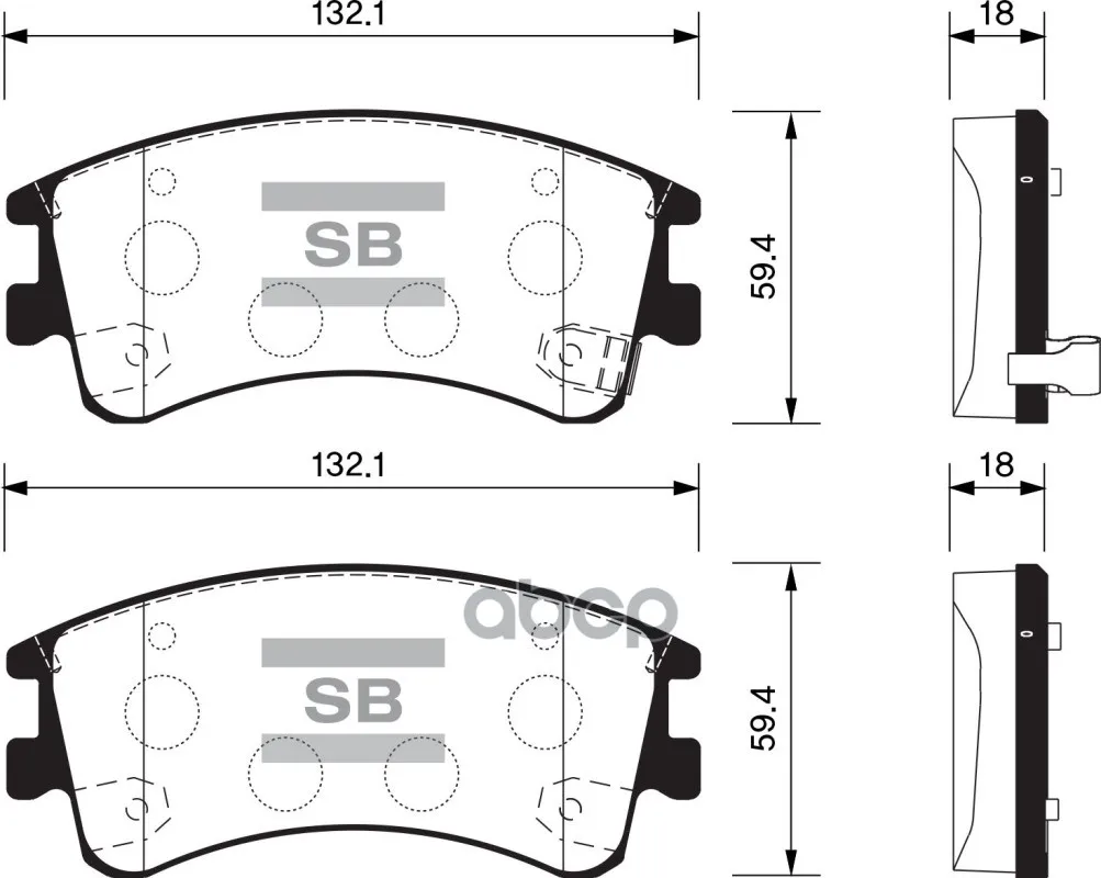 Колодки Тормозные Mazda 6 02с Индикат.Износа Передние Sangsin Brake Sp1518 Sangsin brake арт. SP1518