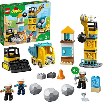 

Lego 10932 shooting down with Wrecking Ball toy