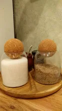 Glass Jar Bottle Cork-Bottle-Storage Ball Spice-Jar Can-Grains-Container Transparent
