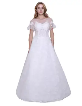 

NEW 2020 St.Des Ivory A-line Robe Sexy Roundneck Sweetheart Flower Floorlength Elegant Beauty Queen Wedding Dress Wedding Gown