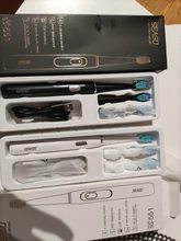 Cepillo de dientes eléctrico Seago Sonic SG-551 con reemplazo de cabezales de cepillo 4 modos de limpieza una operación clave sónico vibración cepillo resistente al agua