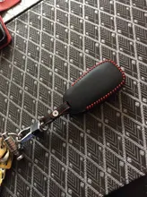 Funda de cuero genuino para coche, llavero con estilo de anillo para Subaru BRZ XV Forester Legacy Outback, carcasa para llaves