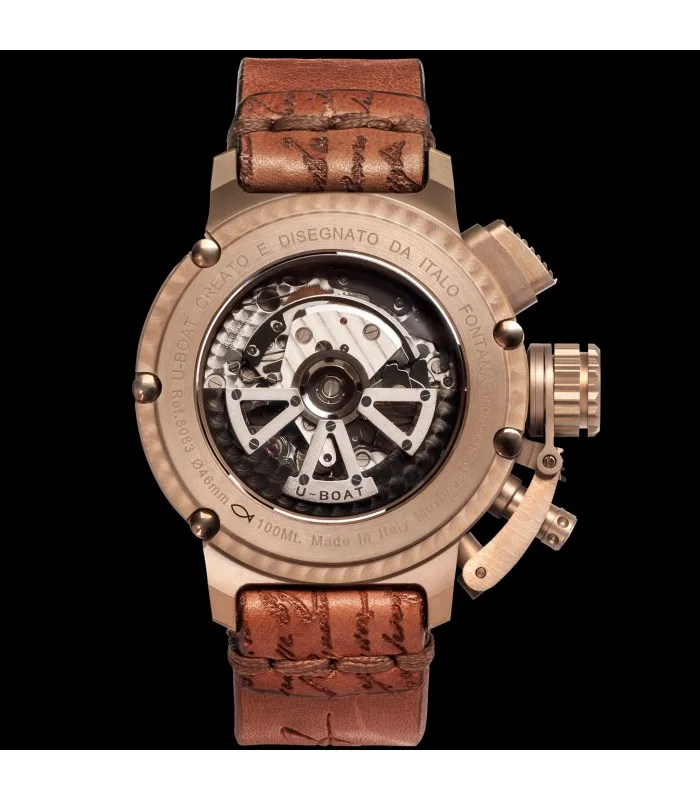 U-BOAT часы CHIMERA 46 Бронзовый сапфировый циферблат Ограниченная серия 300 8083