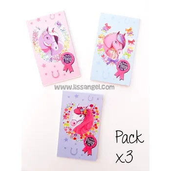 

Pack 3 Units Pony Note Pads