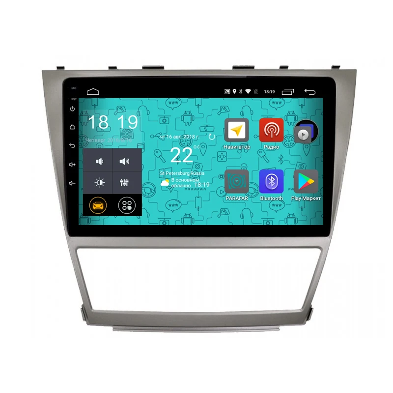 Штатная магнитола Parafar 4G/LTE с IPS матрицей для Toyota Camry