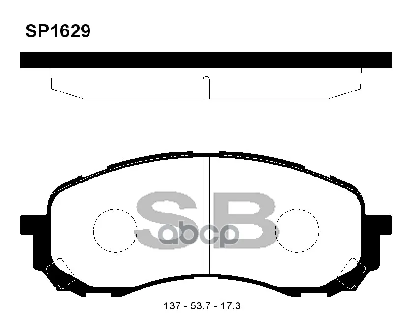 Колодки Тормозные Subaru Impreza 00- Передние Sangsin Brake Sp1629 Sangsin brake арт. SP1629