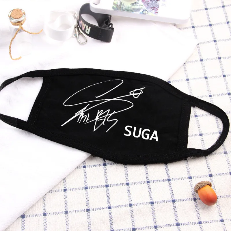 KPOP хлопковая Пылезащитная маска для рта и лица Bangtan Boys Signature Jin V с изображением чимина и шуги Jungkook маска для лица Ким Tae Hyung - Цвет: SUGA
